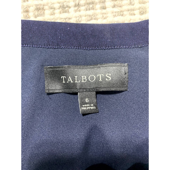 Talbots Womens 6 Red, White & Navy Blue Tweed Pencil Skirt - Picture 5 of 8